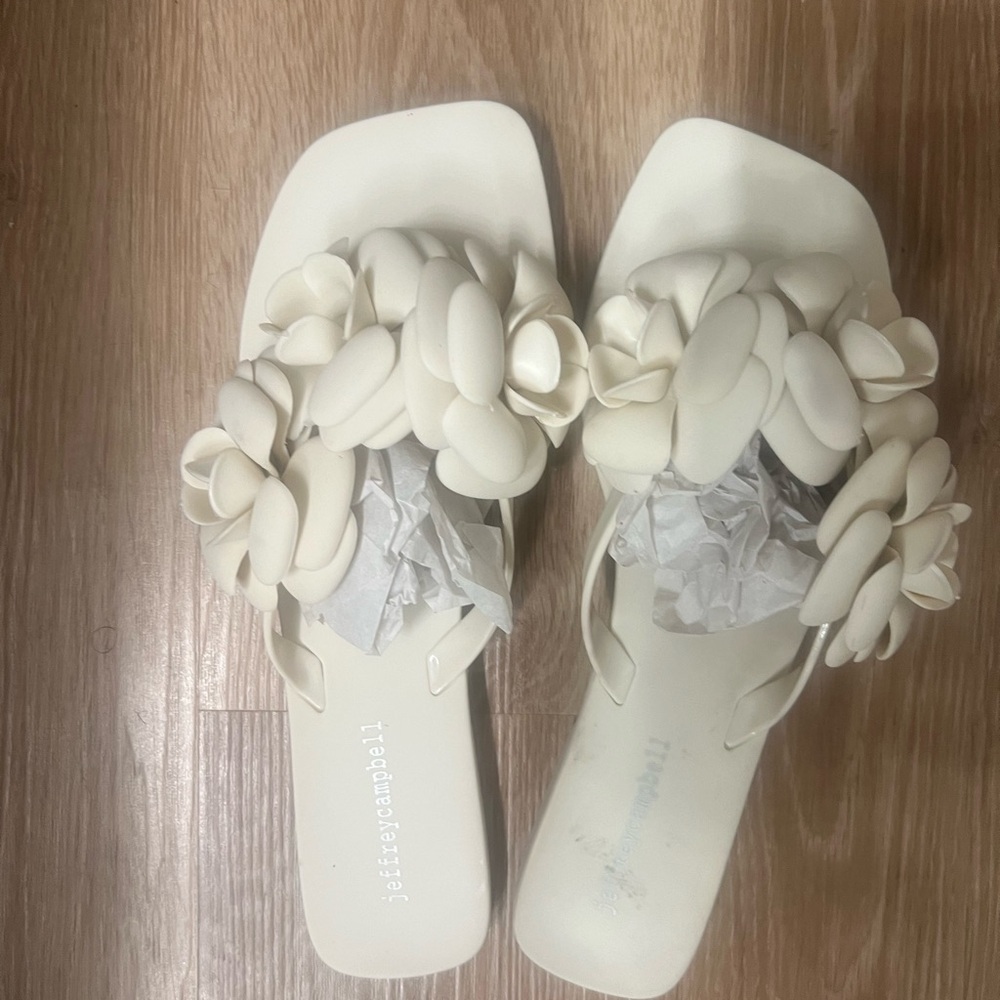 Off white cream Jeffrey Campbell sandals